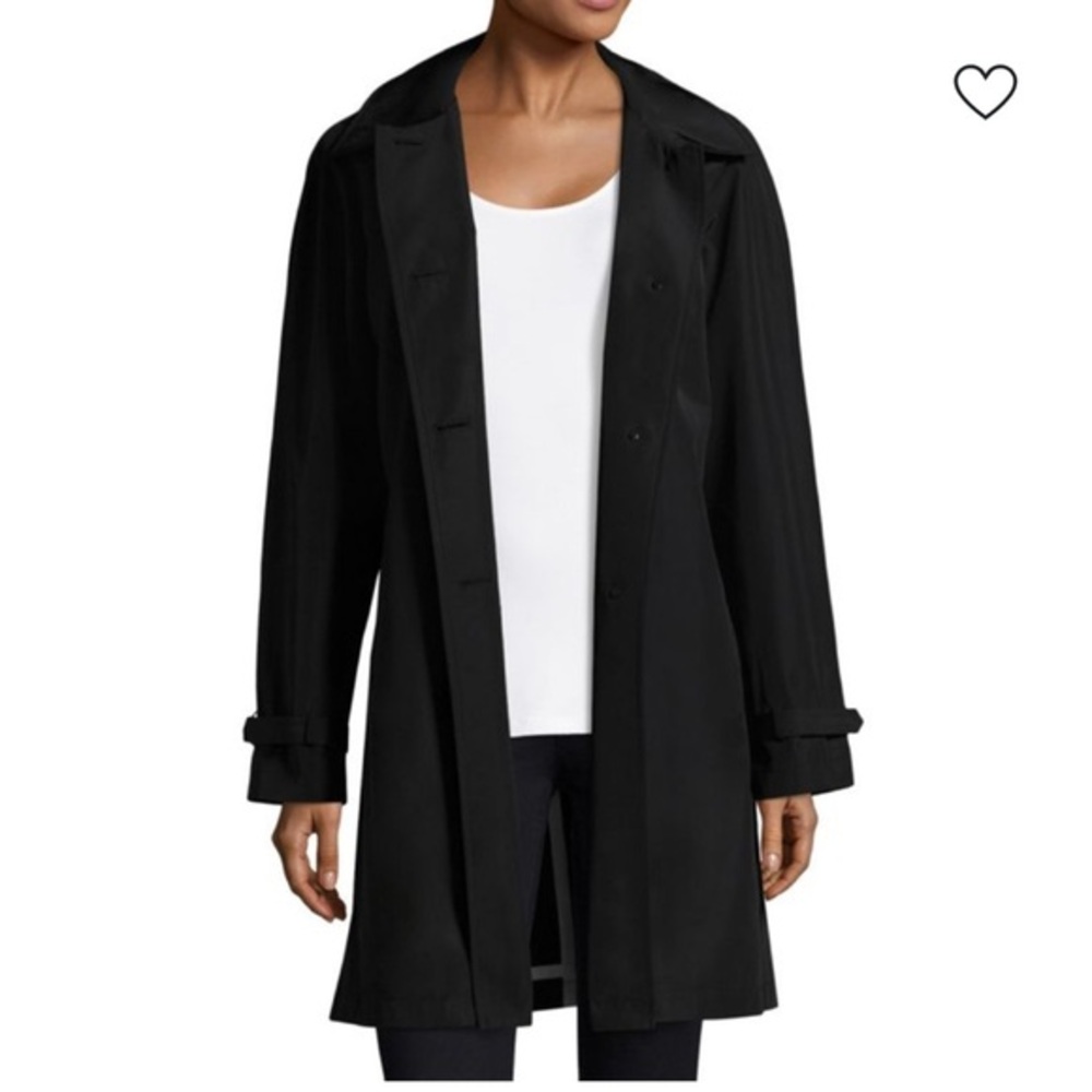 Jane Post/Loro Piana Black Trench Coat with 100% wool lining